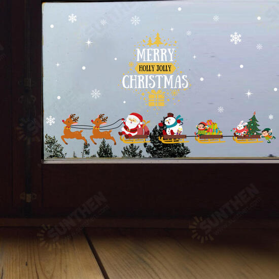 SK6077 Christmas Party For Cartoon Wall Sticker Removable Room Decoration