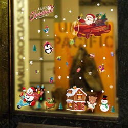SK9245 Christmas Sticker Cartoon Animals Wall Stickers Removable For Christmas Decoration SK9245 Christmas Sticker Cartoon Animals Wall Stickers Removable For Christmas Decoration