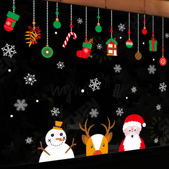 XH9294 Christmas Sticker Home Decoration Sticker Window and Wall Sticker Shop Decorative Stickers