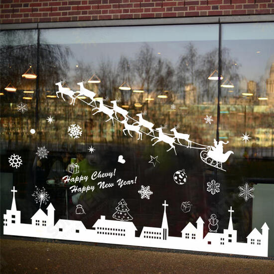 XL802 Christmas Sticker Home Decoration Sticker Window and Wall Sticker Shop Decorative Stickers