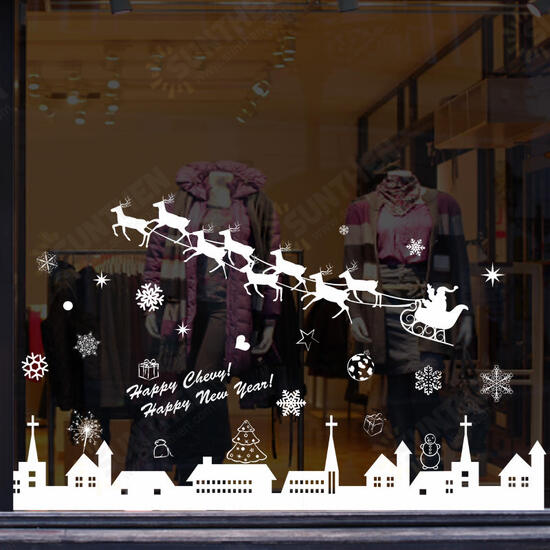 XL802 Christmas Sticker Home Decoration Sticker Window and Wall Sticker Shop Decorative Stickers