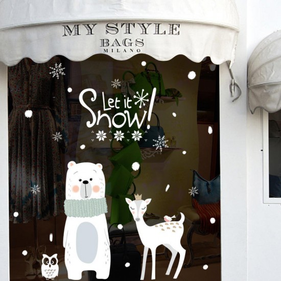 XL870 Christmas Sticker Home Decoration Sticker Window and Wall Sticker Shop Decorative Stickers
