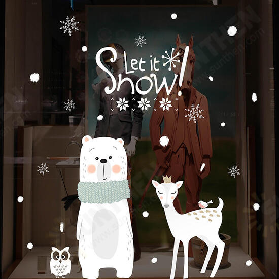 XL870 Christmas Sticker Home Decoration Sticker Window and Wall Sticker Shop Decorative Stickers