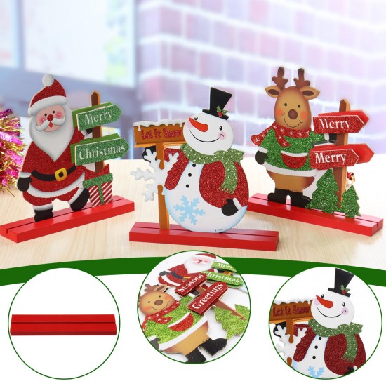 Old Man Snowman Elk Christmas Ornaments Room Table Home Decorations