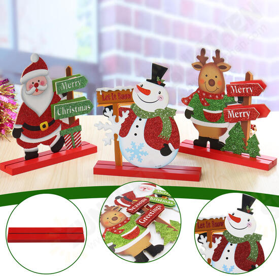 Old Man Snowman Elk Christmas Ornaments Room Table Home Decorations