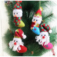 Santa Claus Snowman Sock Style Christmas Tree Ornaments