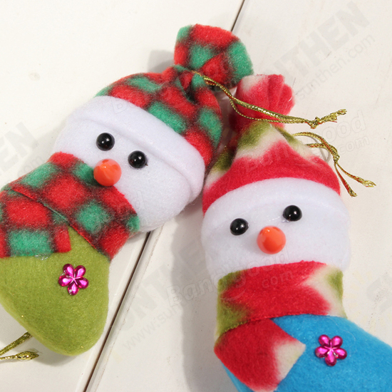 Santa Claus Snowman Sock Style Christmas Tree Ornaments