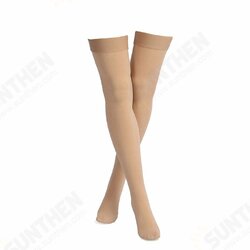 Skin Color Anti Skid Compression Thigh Stocking Prevent Varicose Vein Socks Pain Relief Close Toe Skin Color Anti Skid Compression Thigh Stocking Prevent Varicose Vein Socks Pain Relief Close Toe