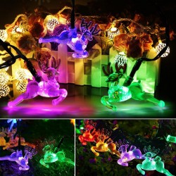 Solar 20/30/50 LED Deer Fairy String Light Christmas Party Garden Outdoor Decor Lamp Solar 20/30/50 LED Deer Fairy String Light Christmas Party Garden Outdoor Decor Lamp