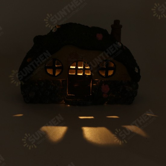 Solar LED Decorative Light Small Fairy House Lawn Roof Outdoor Waterproof Garden Decoration Light