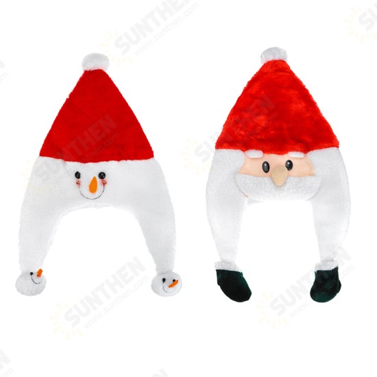 Unisex Christmas Xmas Novelty Plush Hat Santa Claus Hat Holiday Decoration