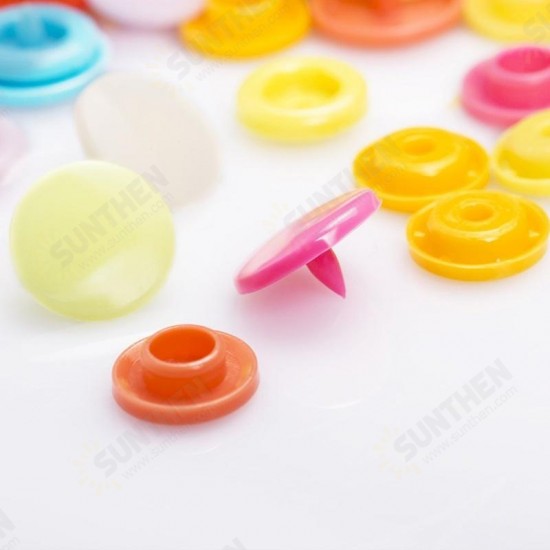 240Sets 24 Color DIY Clothes Plastic Fasteners Snap/Prong Ring Fasteners Snap/Metal Press Stud Cloth Tool Kit