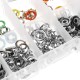 5 Sets 10 Colors of Hollow Five Claws of Box Set Total Buttons Metal Sewing Press Studs Snap Fastener DIY Clothes Craft 9.5mm