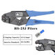 HS-25J 8Jaw Crimping Pliers For Insulated Terminals And Connectors Self-adjusting Capacity 0.5-2.5mm2 20-13AWG Hand Tools