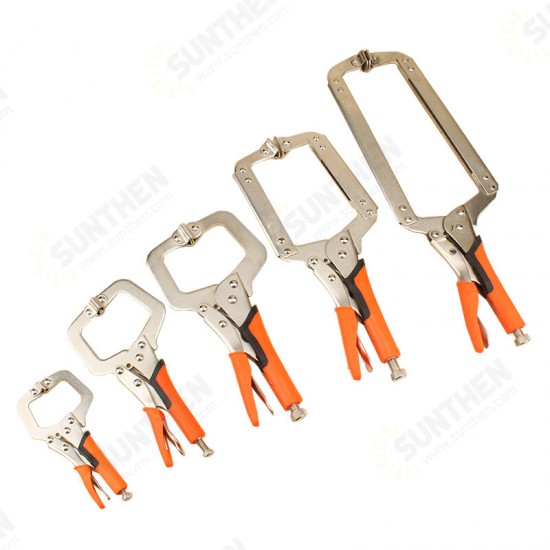 MC-010102 C Type D-type Crimping Pliers Square Mouth Rubber Handle Wood Working Fast Pliers