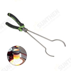 Rustproof Pick Up Crucible Tong Anti Corrosion Gold Melting Pliers Furnace Holder Clamp Casting Metal High Temperature Resistant Rustproof Pick Up Crucible Tong Anti Corrosion Gold Melting Pliers Furnace Holder Clamp Casting Metal High Temperature Resistant