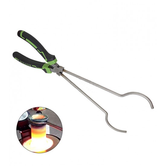 Rustproof Pick Up Crucible Tong Anti Corrosion Gold Melting Pliers Furnace Holder Clamp Casting Metal High Temperature Resistant