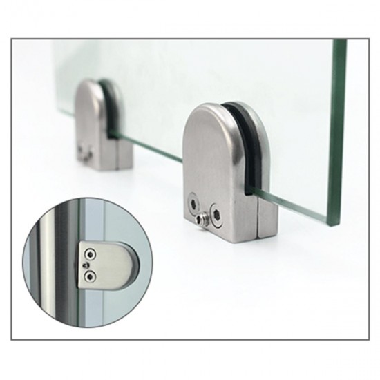 Stainless Steel Glass Clamps Fixing Clips For Handrails/Balustrades Glazing 8 - 12 mm