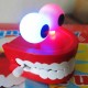 1Pc Clockwork Jumping Teeth Red Wind Up Funny Mouth Tooth With Eyes Flashing Novelties Trick Toys
