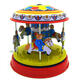 Classic Vintage Clockwork Wind Up Merry-Go-Round Children Kids Tin Toys With Key