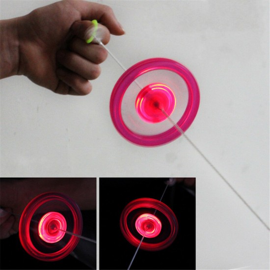 Pull String Flashing Flywheel Flashing Top Childhood Classic Toy for Kids And Adluts