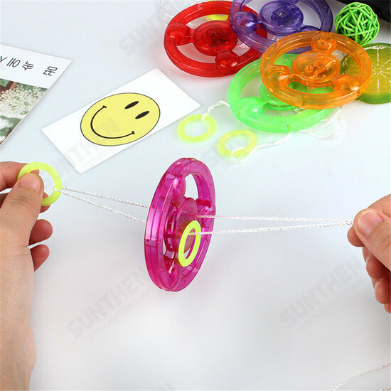 Pull String Flashing Flywheel Flashing Top Childhood Classic Toy for Kids And Adluts