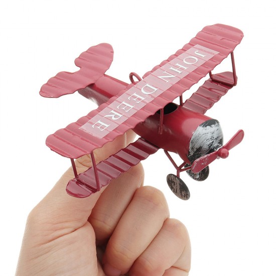 Zakka Plane Toy Classic Model Collection Childhood Memory Antique Tin Toys Home Decor