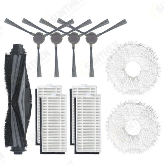 11pcs Replacements for N9+ Yeedi Mop Station K850+ MCD Vacuum Cleaner Parts Accessories Main Brush*1 Side Brushes*4 HEPA Filters*4 Mopping Clothes*2 [Non-Original]