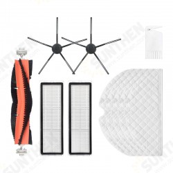 11pcs Replacements for Xiaomi Mijia 1C Dreame F9 Vacuum Cleaner Parts Accessories Main Brush*1 Side Brushes*2 HEPA Filters*2 Disposable Mop Clothes*5 Cleaning Tool*1 [Non-original]