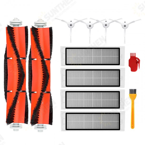 12pcs Replacements for Xiaomi Roborock Vacuum Cleaner Parts Accessories Main Brushes*2 Side Brushes*4 HEPA Filters*4 Yellow Cleaning Tool*1 Cleaning Tool*1 12pcs Replacements for Xiaomi Roborock Vacuum Cleaner Parts Accessories Main Brushes*2 Side Brushes*4 HEPA Filters*4 Yellow Cleaning Tool*1 Cleaning Tool*1