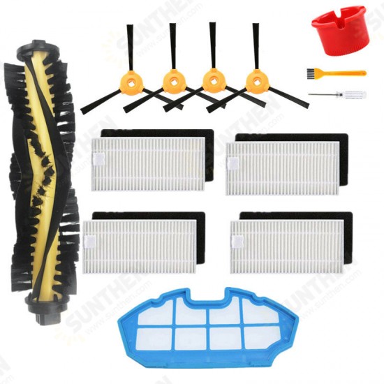 13pcs Replacements for Deebot N79 N79S Vacuum Cleaner Parts Accessories Main Brush*1 Side Brushes*4 HEPA Filters*4 Primary Filter*1 Cleaning Tools*2 Screwdriver*1 [Non-original]