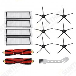 13pcs Replacements for Roborock S4 S5 S6 E4 E20 E25 E35 S50 S65 Xiaomi Mijia Robot Vacuum Cleaner Main Brush*2 Side Brush*6 Fliter*4 Cleaning Brush*1 [Not-original]