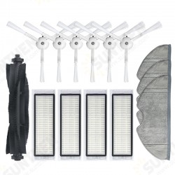 14pcs Replacements for 360 S7 S5 Vacuum Cleaner Parts Accessories Main Brush*1 Side Brushes*6 HEPA Filters*4 Mop Clothes*3 14pcs Replacements for 360 S7 S5 Vacuum Cleaner Parts Accessories Main Brush*1 Side Brushes*6 HEPA Filters*4 Mop Clothes*3
