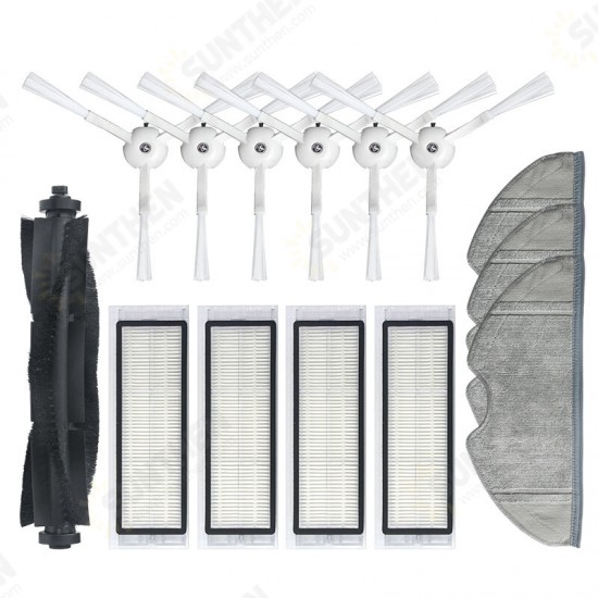 14pcs Replacements for 360 S7 S5 Vacuum Cleaner Parts Accessories Main Brush*1 Side Brushes*6 HEPA Filters*4 Mop Clothes*3 14pcs Replacements for 360 S7 S5 Vacuum Cleaner Parts Accessories Main Brush*1 Side Brushes*6 HEPA Filters*4 Mop Clothes*3