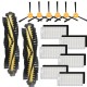 14pcs Replacements for EcovacsDeebot N79 N79S Vacuum Cleaner Parts Accessories Main Brush*2 Side Brushes*6 HEPA Filters*6