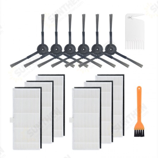 14pcs Replacements for Xiaomi Viomi S9 Vacuum Cleaner Parts Accessories Side Brushes*6 HEPA Filters*6 Cleaning Tools*2 [Non-Original]