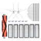 19pcs Replacements for Xiaomi SDJQR01RR 1S Roborock Vacuum Cleaner Parts Accessories Main Brush*1 Side Brushes*2 HEPA Filters*6 Mop Clothes*4 Water Codes*6 [Non-Original]