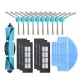 21pcs Replacements for Conga 3090 Vacuum Cleaner Parts Accessories Main Brush*1 Side Brushes*10 HEPA Filters*6 Mop Clothes*4 [Non-Original]