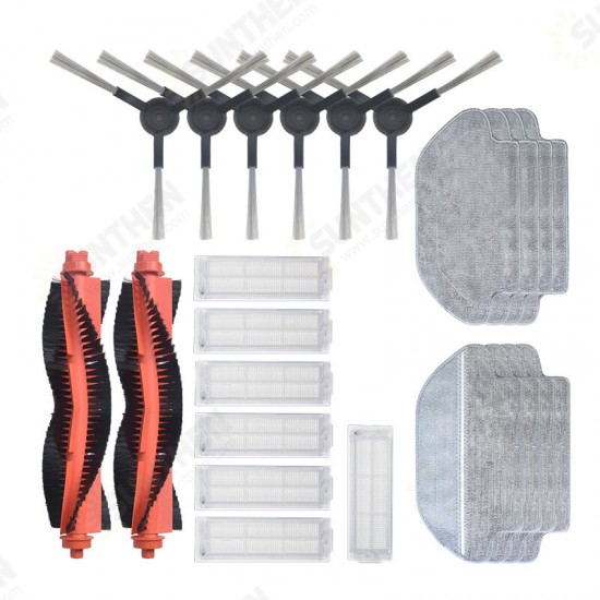 23pcs Replacements for Xiaomi Mijia STYTJ02YM MOP PRO Viomi V2 V3 SE Vacuum Cleaner Parts Accessories Main Brushes*2 Side Brushes*6 HEPA Filters*7 Wet Mop Clothes*4 Dry Mop Clothes*4 [Non-Original]