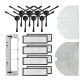 28pcs Replacements for Xiaomi Mijia 1C Dreame F9 Vacuum Cleaner Parts Accessories Side Brushes*8 HEPA Filters*8 Main Brush Cover*1 Disposable Mop Clothes*5 Mop Clothes*6 [Not-original]