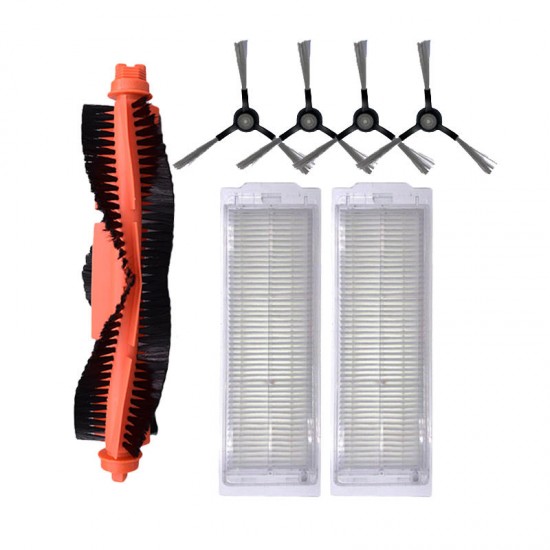 4pcs Side brushes 2pcs Filters 1pc Main Brush for XIAOMI MIJIA STYJ02YM Vacuum Cleaner Parts 7pcs Replacements Accessories Non-original
