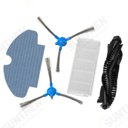 5pcs Vacuum Cleaner Replacements for BW-VC2 VC1 Robot Vacuum Cleaner Main Brush*1 Side Brushes*2 HEPA Filter*1 Rag*1 5pcs Vacuum Cleaner Replacements for BW-VC2 VC1 Robot Vacuum Cleaner Main Brush*1 Side Brushes*2 HEPA Filter*1 Rag*1