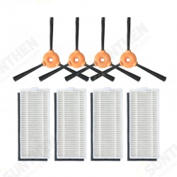 8pcs Replacements for N79 Vacuum Cleaner Parts Accessories Side Brushes*4 HEPA Filters*4 [Non-Original]