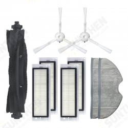 9pcs Replacements for 360 S5 S7 Vacuum Cleaner Parts Accessories Mop Clothes*2 HEPA Filters*4 Side Brushes*2 Main Brushes*1 9pcs Replacements for 360 S5 S7 Vacuum Cleaner Parts Accessories Mop Clothes*2 HEPA Filters*4 Side Brushes*2 Main Brushes*1