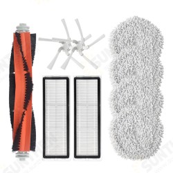 9pcs Robot Vacuum Cleaner Replacements for Dreame W10 Roller Brush Side Brush Fliter Mop Pad Cloth + Mop Holder 9pcs Robot Vacuum Cleaner Replacements for Dreame W10 Roller Brush Side Brush Fliter Mop Pad Cloth + Mop Holder
