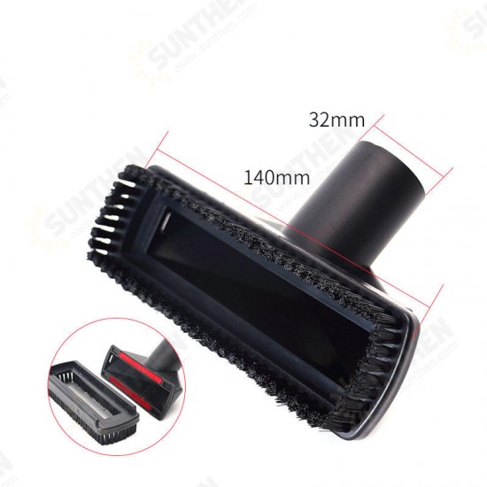 Brush Head Sucker Set Flat Nozzle Suction T-brush 2 in 1 Flat Suction Round Brush Household Vacuum Cleaner Accessories Diameter 32mm