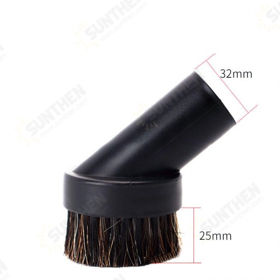 Brush Head Sucker Set Flat Nozzle Suction T-brush 2 in 1 Flat Suction Round Brush Household Vacuum Cleaner Accessories Diameter 32mm