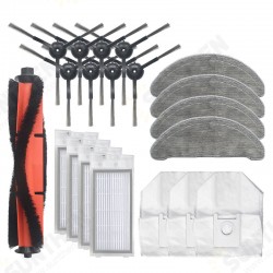 EVE Plus Robot Vacuum Cleaner Main Brush HEPA Filter Side Brush Dust Bag Mop Cloth Replacement Accessories Parts [Non-Original]