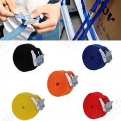 2M Car Tension Rope Tie Down Strap Travel Baggage Belt Climbing Bag Belt With Alloy Buckle 2M Car Tension Rope Tie Down Strap Travel Baggage Belt Climbing Bag Belt With Alloy Buckle