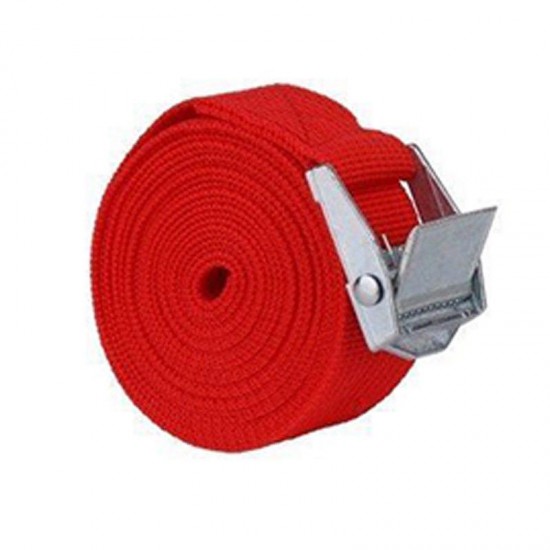 2M Car Tension Rope Tie Down Strap Travel Baggage Belt Climbing Bag Belt With Alloy Buckle